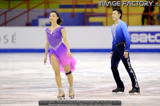 2013-03-01 Milano - World Junior Figure Skating Championships 0294 Yiyi Zhang-Nan Wu CHN